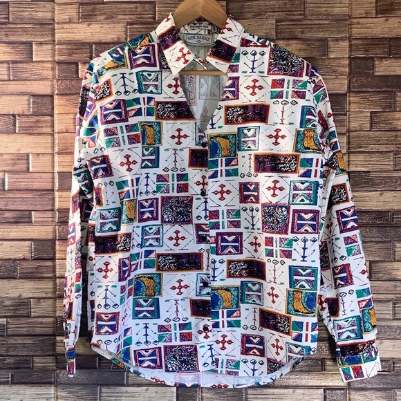 Vintage Women’s 90’s Side Saddle Western Ranch Medium 100% Cotton Shirt - Picture 1 of 8